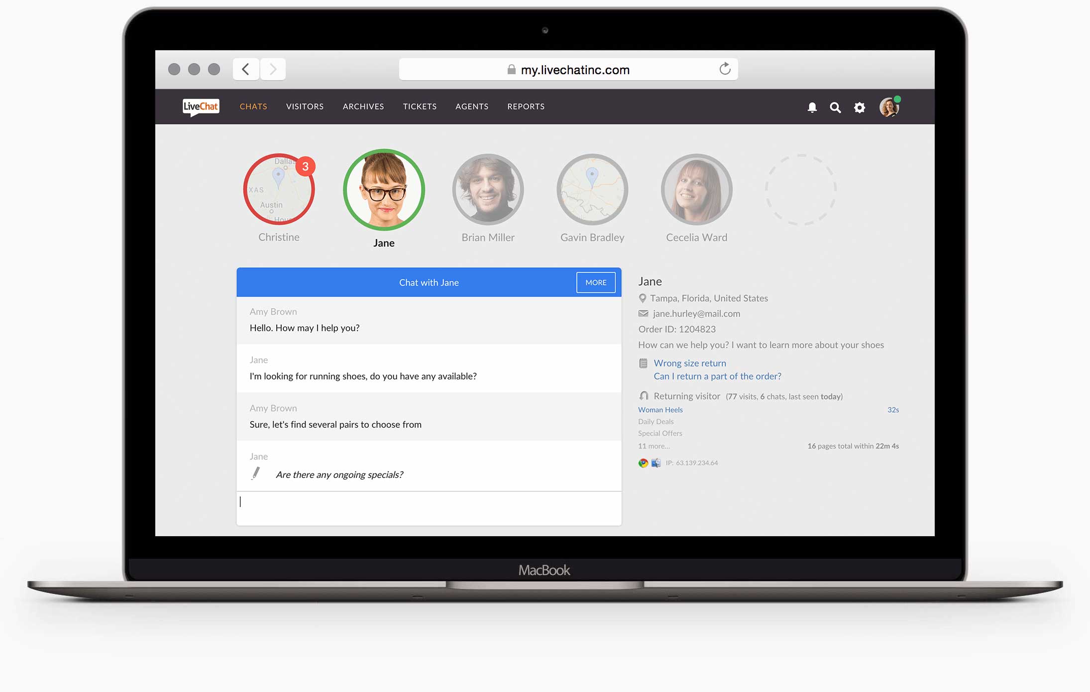 LiveChat - Klienci czekający na twojej stronie